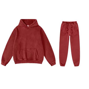 2025 Wholesale High Quality Mens Sportswear Set | <b>Plain</b> <b>Tracksuit</b> with Sweatpants & Hoodie | 2 Piece Casual Gym Sweatsuit - Product Image 1