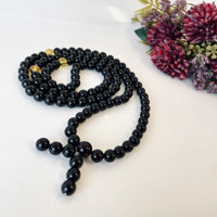 Perles d'ambre cerise islamiques avec intercalaires jaunes, ambre baltique naturel, cadeau unisexe