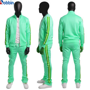 Conjunto Deportivo de Invierno para Hombre, Tendencia Superior, Personalizado, de Algodón, Chaqueta con Cremallera Transpirable y Pantalones Deportivos con Franja Lateral, Dos Piezas - Product Image 3