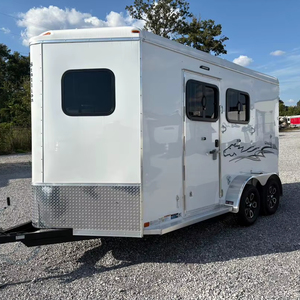 Remorque pour 2 chevaux V-NOSE, construction en acier, intérieur spacieux et conception de transport sécurisée, remorque pour bétail - Product Image 1