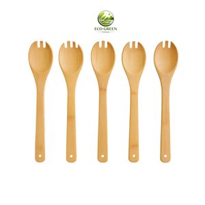 Cuillère en bambou jetable écologique moderne de 10 cm, petite taille, idéale pour les fêtes, pour la crème glacée et les poudres - Product Image 2