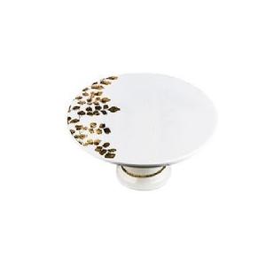 Nuevo soporte de diseño para pasteles con acabado esmaltado en forma redonda para recepciones y celebraciones de bodas. - Product Image 1