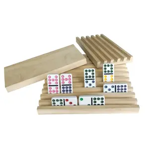Роскошный Легкий Деревянный игровой набор домино с фигурами настольная игра портативный набор Настольная Игра домино