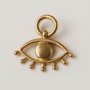 Pendentif en zircon plaqué or 18 carats avec charme cœur œil porte-bonheur pour femme - Product Image 2