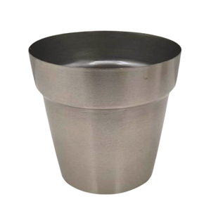 The Best Design Iron Round Planter Brush Nickel Silver Colour Stylish Look <b>Long</b> Flower <b>Pots</b> for Home & Garden Decorations Bulk - Product Image 1