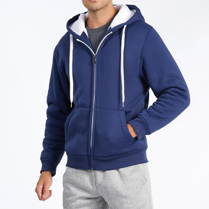 Sweat à Capuche en Fourrure Doublé Sherpa Polaire à Fermeture Éclair pour Hommes en Tissu de Haute Qualité - Product Image 2