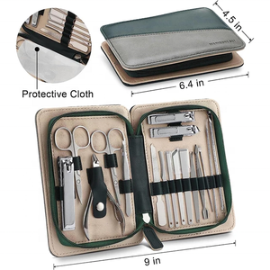 Kit de manucure de 17 pièces de beauté en gros, ensemble de vernis à miroir en acier inoxydable à haute teneur en carbone, manucure et pédicure - Product Image 5