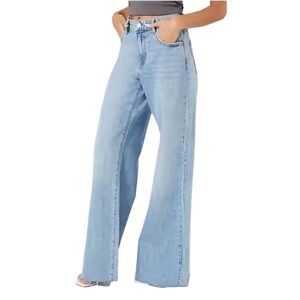 Pantalones Vaqueros Transpirables para Mujer, Estilo Cargo Cómodo, con Múltiples Bolsillos, de Mezclilla de Algodón, Largos, para Damas, OEM - Product Image 3