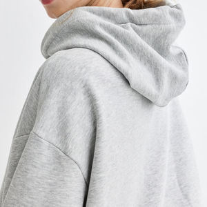 Sudadera con capucha informal de algodón de talla grande para Otoño e Invierno para mujer, sudadera con cuello con capucha de técnicas impresas - Product Image 4