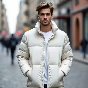 เสื้อแจ็คเก็ตบุนวมแฟชั่นฤดูหนาวสำหรับผู้ชายเสื้อโค้ทผ้าบับเบิ้ลแบบมีซิปรูดซิปสำหรับผู้ชาย - Product Image 5