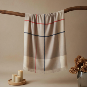 Plaid 100% cachemire de Mongolie 130*170cm, teinte naturelle - Product Image 5