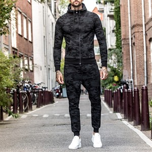 Personalizado de alta calidad Jogger Chándal Hombres Peso pesado Street Style Hip Hop de gran tamaño y Sudadera con capucha Set Sudaderas Hombres Chándales - Product Image 3