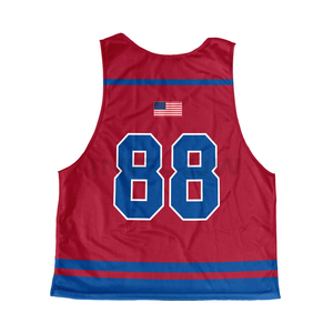 Vêtements de sport d'équipe de qualité supérieure maillot de crosse et short uniformes imprimés sublimés uniforme de football américain à séchage rapide Pinnies - Product Image 2