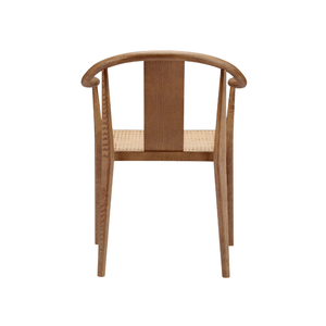 Modern Solid Teak <b>Rattan</b> Arm <b>Chair</b> with Handwoven Cane Seat Eco-Friendly <b>Dining</b> <b>Chair</b> for Apartment & Villa Use - Product Image 6