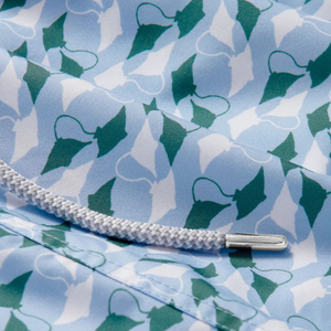 กางเกงว่ายน้ำชาย รีไซเคิล ลายกราฟฟิกเขตร้อน สีเขียว แห้งเร็ว มีเชือกผูกเอวแบบยางยืด - Product Image 6