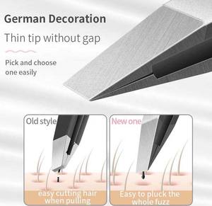 ที่หนีบคิ้วสเตนเลสบางเฉียบกำจัดขนได้อย่างง่ายดายปลายโค้ง - Product Image 4