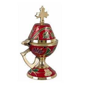 Quemador de Incienso de Tamaño y Forma Personalizados, Hecho a Mano en Acero Inoxidable, Color Dorado y Rojo, Mabkhar a un Precio Razonable - Product Image 1