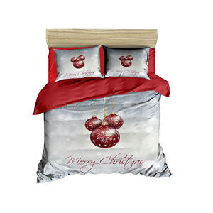 Juego de Funda Nórdica Navideña Clásica y Festiva, Ropa de Cama de Algodón Ranforce para el Hogar, Impresión Digital Doble, Elegante Ropa de Cama Navideña - Product Image 6