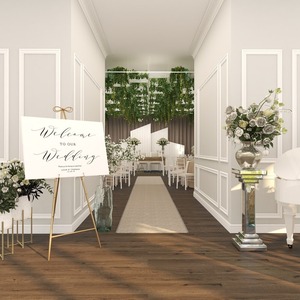 Support de chevalet de décoration de mariage moderne finition dorée support de chevalet solide et autres décorations - Product Image 3