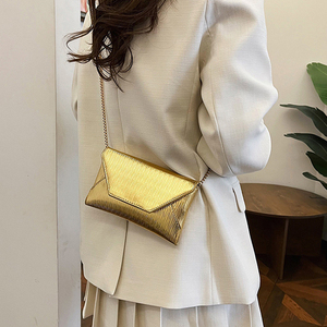 2025 Otoño/Invierno nueva moda personalizada PU sobre bolsa para mujer embrague cadena hombro bandolera cubierta cierre - Product Image 6
