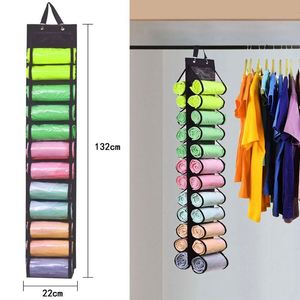 ที่แขวนจัดระเบียบตู้เสื้อผ้าแบบใหม่ ดีไซน์ทันสมัย  แบบสองด้าน  วัสดุ PVC ใส  สำหรับแขวนผ้าเช็ดตัว - Product Image 2