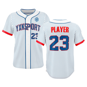 Bordado personalizado uniforme de béisbol transpirable ropa deportiva 100% poliéster antibacteriano secado rápido al por mayor barato jersey en blanco - Product Image 2
