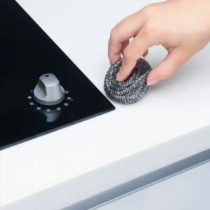 Lot de 4 tampons à récurer en spirale en acier inoxydable Casalina Inox de marque privée pour le nettoyage de la cuisine - Product Image 4