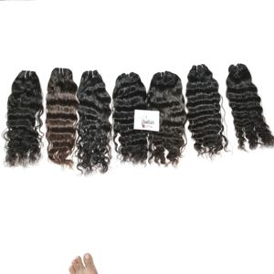 100% naturel non traité vierge brut indien cheveux ondulés vendeur faisceaux pas cher cuticule aligné couleur naturelle vietnamien cheveux humains - Product Image 2