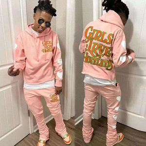 Fabricant de lavage à l'acide recadrée personnalisé hommes coton lourd Vintage Boxy survêtement Streetwear broderie écran polaire - Product Image 5