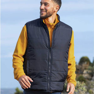 Chaleco acolchado Reversible con cremallera informal para hombre y mujer, traje grueso de invierno, estilo burbuja, chaqueta acolchada sin mangas, de lona de talla grande - Product Image 2