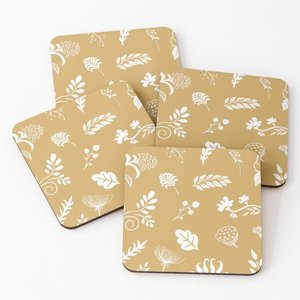Direct Factory Sale 4 Pcs Christmas Coasters Set Felt Drink <b>Placemats</b> Pads for Wine Coffee & Other Beverages - Product Image 1