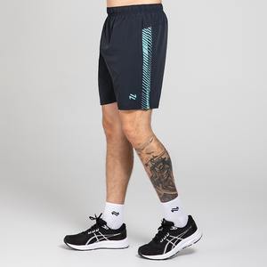 Short de bain pour homme 100% polyester noir bleu motif solide élégant et confortable - Product Image 3