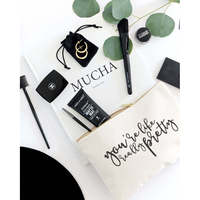Pochette de rangement pour bébé en toile de coton avec fermeture éclair dorée, pour sucettes et accessoires essentiels, organiseur de soins pour bébé, idéal pour les voyages de maman
