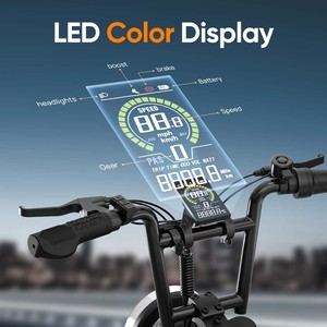 จักรยานไฟฟ้าล้อโต 16 นิ้ว 3.0 สำหรับผู้ใหญ่ มอเตอร์กำลังสูงสุด 1000 วัตต์ ความเร็วสูงสุด 28 ไมล์ต่อชั่วโมง ระยะทาง 80 ไมล์ - Product Image 2