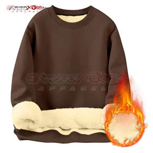 Jersey Sherpa para hombre con estructura de lana gruesa y diseño informal para clima frío Sudadera Sherpa de manga larga - Product Image 2