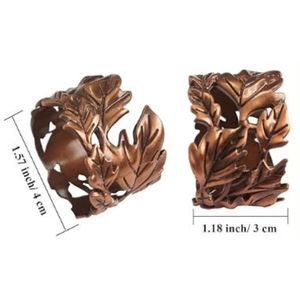 Servilletero dorado de diseño de lujo con forma de hoja, servilletero de Metal, corbata de tejido para todos los eventos, servilletero decorativo para mesa - Product Image 4