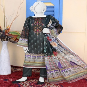 Aisha Noor Volume Mehak's 3 piezas estilo pakistaní señoras trajes diseñador de moda vestido de césped con impresión Digital Pakistán India - Product Image 5