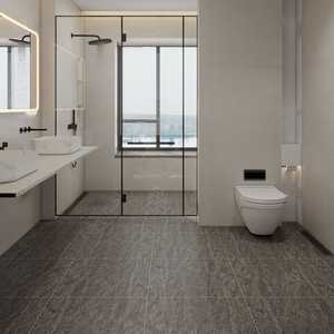 Carreaux de céramique modernes rustiques 800x800mm, gris foncé, antidérapants et imperméables pour villa, école, murs intérieurs, centre commercial, brique réfractaire, antidérapants - Product Image 4