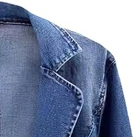 Veste en jean d'hiver brodée et patchwork pour homme OEM, coupe décontractée, boutonnée, coupe-vent, grande taille