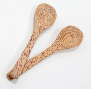 Basic eco-friendly sustainable natural kitchen supplies Coconut wood spoon Factory Supplier Dinner Table Set innovative