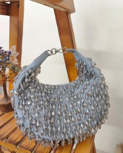 Elegant Luxury Ladies Wedding Clutch Bag Resin Half <b>Moon</b> Candy Pattern Casual Fashion Premium Bestseller Party Export - Product Image 3