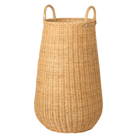 Paniers à linge avec poignées, en osier tressé, faits à la main, biodégradables, en canne et jute, de haute qualité, marque PSI, vente en gros