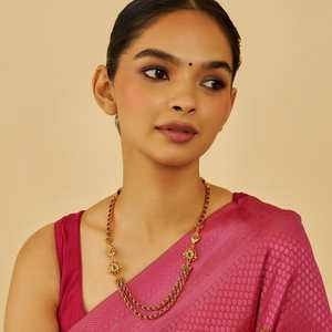 Chic Silver Layered Temple <b>Necklace</b>-Fashionable Accessory - Product Image 1