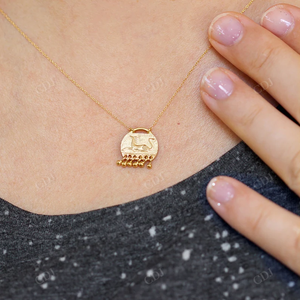 จี้เครื่องรางรูปสัตว์ในตำนานทอง18K สีเหลืองสำหรับงานแต่งงานและงานปาร์ตี้ผู้ผลิตในอินเดีย - Product Image 2