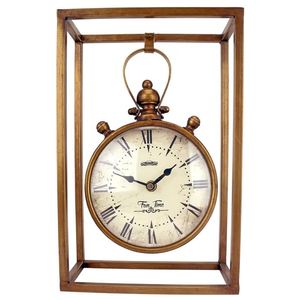 นาฬิกาตั้งโต๊ะทำจากโลหะทองแดงโบราณสำหรับตกแต่งในร่มนาฬิกาตั้งโต๊ะสำหรับโฮมออฟฟิศจำนวนมากผลิตในอินเดียใน2024 - Product Image 6