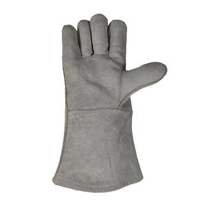Guantes de soldadura de cuero para protección de manos de alta calidad 100%, guantes de seguridad razonables resistentes al calor personalizados - Product Image 3