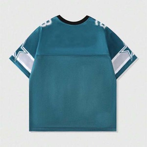 เสื้อฟุตบอลอเมริกันขายส่งปี 2025 คุณภาพสูง เย็บอย่างดี ระบายอากาศได้ดี โพลีเอสเตอร์ คอวี แขนสั้น ไซส์ใหญ่ ชุดกีฬาสำหรับผู้ใหญ่ - Product Image 2
