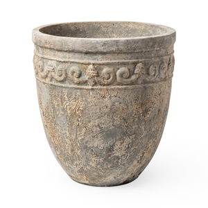 Pot de fleurs en terre cuite vintage verni, écologique, pour la décoration intérieure et extérieure - Product Image 1