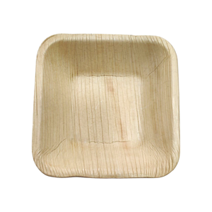 ชามใบปาล์ม Areca แบบใช้แล้วทิ้งทรงสี่เหลี่ยมขนาด4นิ้วสำหรับร้านอาหารโรงแรมใช้ในบ้าน - Product Image 1