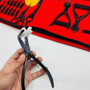 Kit d'outils d'extension de cheveux de trame micro nano anneau de couleur personnalisée brosse en acier pour extension de cheveux - Product Image 4